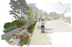 Visualization of the San Francisco Public Utilities Commission's Chinatown Green Alley Project. Image by: AECOM