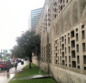 WEFTEC 2016 service project volunteers will construct two bioswales at City Hall in New Orleans. Photo courtesy of Tyler Antrup, New Orleans City Planning Commission.